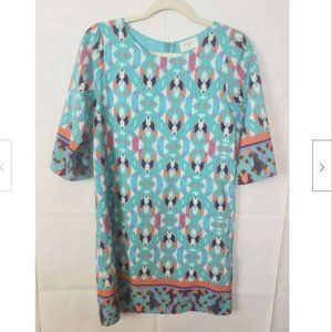 Everly Aztec Boho 3/4 Sleeve Shift Dress